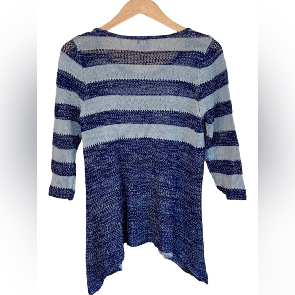 🔥HOST PICK🔥 One World Blue Striped Sweater PL - Picture 5 of 6